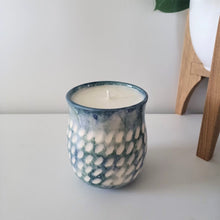 Load image into Gallery viewer, Dimpled Tumbler Massage Candle - Dark Blue/Green