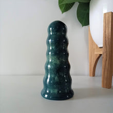 Load image into Gallery viewer, 6 Inch Ribbed Dildo - Sam - Dark Green Tie-dye