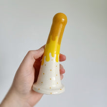 Load image into Gallery viewer, 6 Inch Dildo - Jay - Mustard/Yellow Drip