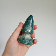 Load image into Gallery viewer, Medium Cone Butt Plug - Jordan - Dark Green Tie-Dye