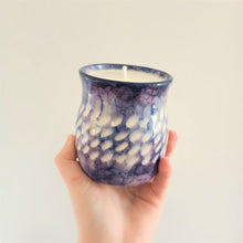 Load image into Gallery viewer, Dimpled Tumbler Massage Candle - Dark Purple/Blue