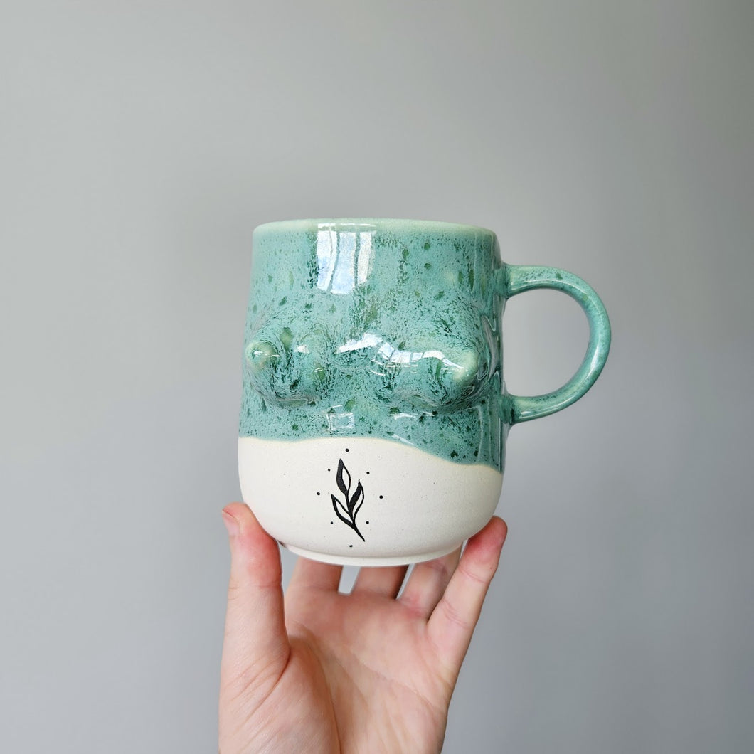 Boob mug - green