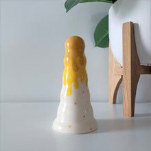 Load image into Gallery viewer, 5 Inch Ribbed Dildo - Sam - Mustard/Yellow Drip

