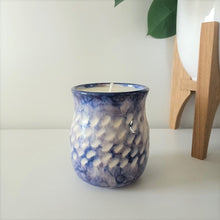 Load image into Gallery viewer, Dimpled Tumbler Massage Candle - Dark Purple/Blue
